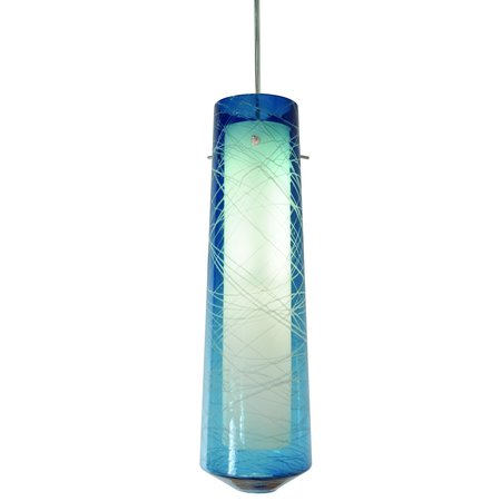 AFX Spun LED Pendant - 4000K - 120-277V - Satin Nickel - Steel Blue SPP1000L40D2SNSB